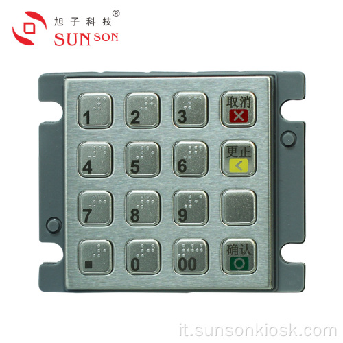 PIN pad Metalic Encrypted